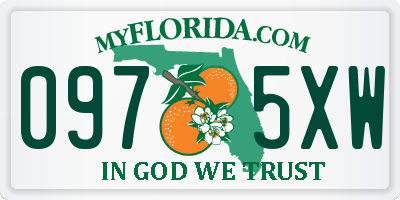 FL license plate 0975XW