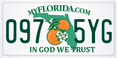 FL license plate 0975YG
