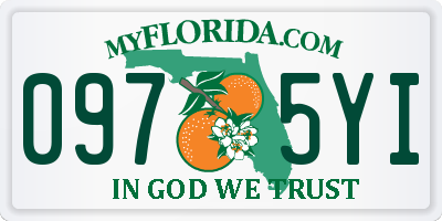 FL license plate 0975YI