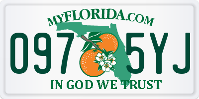 FL license plate 0975YJ