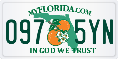 FL license plate 0975YN