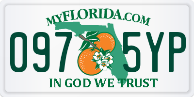 FL license plate 0975YP
