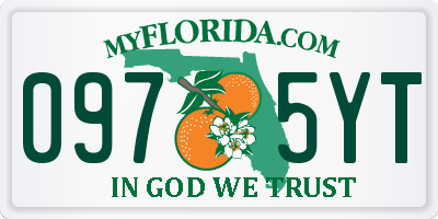 FL license plate 0975YT