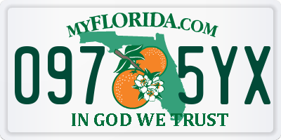 FL license plate 0975YX