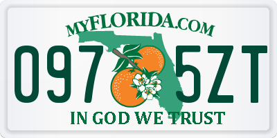 FL license plate 0975ZT