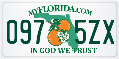 FL license plate 0975ZX
