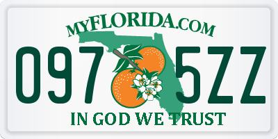 FL license plate 0975ZZ