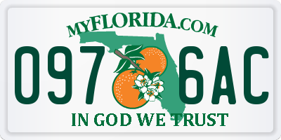 FL license plate 0976AC