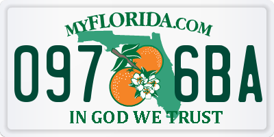 FL license plate 0976BA