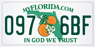 FL license plate 0976BF