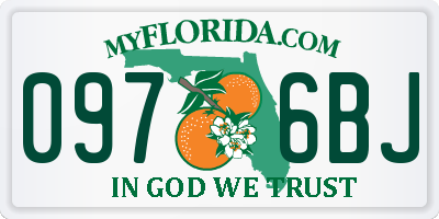 FL license plate 0976BJ