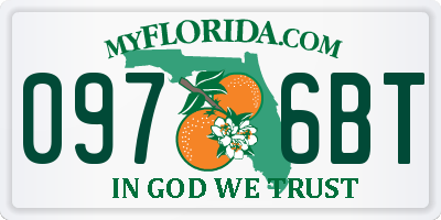 FL license plate 0976BT