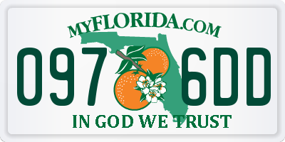 FL license plate 0976DD