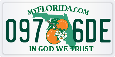 FL license plate 0976DE