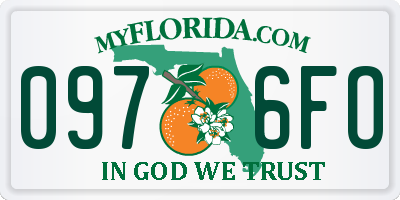FL license plate 0976FO