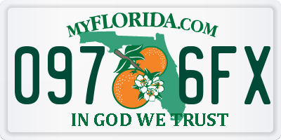 FL license plate 0976FX