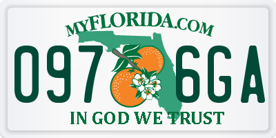 FL license plate 0976GA
