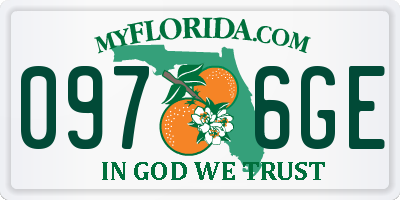 FL license plate 0976GE
