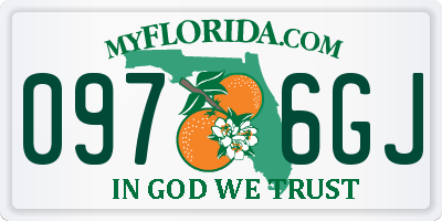 FL license plate 0976GJ