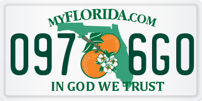 FL license plate 0976GO