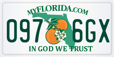 FL license plate 0976GX