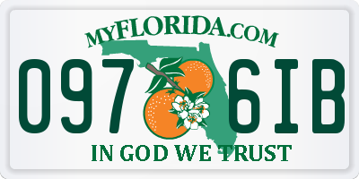 FL license plate 0976IB