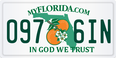 FL license plate 0976IN