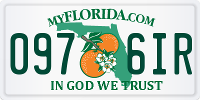 FL license plate 0976IR