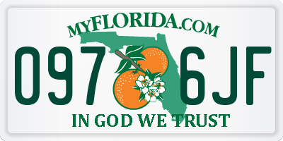 FL license plate 0976JF