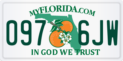 FL license plate 0976JW