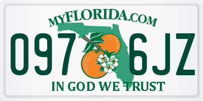 FL license plate 0976JZ