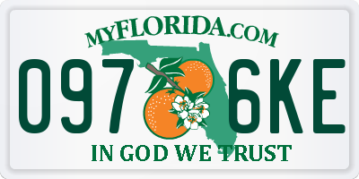 FL license plate 0976KE