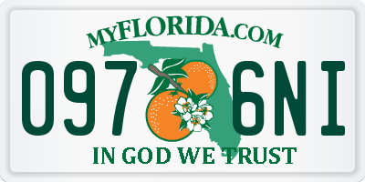 FL license plate 0976NI