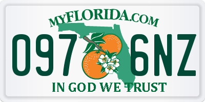 FL license plate 0976NZ