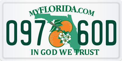 FL license plate 0976OD