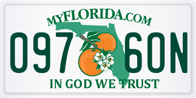 FL license plate 0976ON