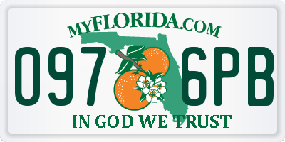 FL license plate 0976PB