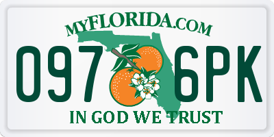 FL license plate 0976PK