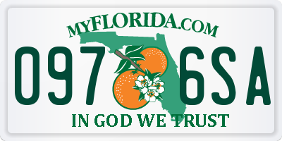 FL license plate 0976SA