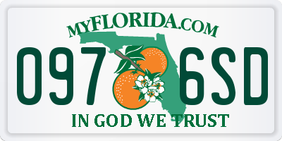 FL license plate 0976SD