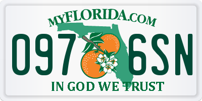 FL license plate 0976SN