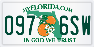 FL license plate 0976SW