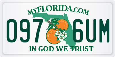 FL license plate 0976UM