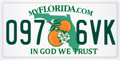 FL license plate 0976VK