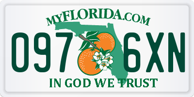 FL license plate 0976XN