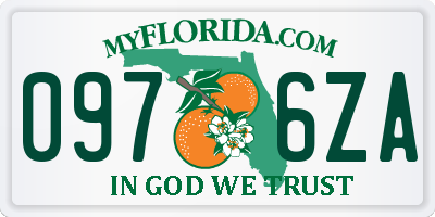 FL license plate 0976ZA
