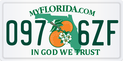 FL license plate 0976ZF