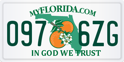 FL license plate 0976ZG