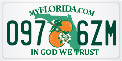FL license plate 0976ZM