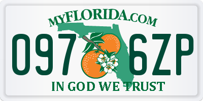 FL license plate 0976ZP